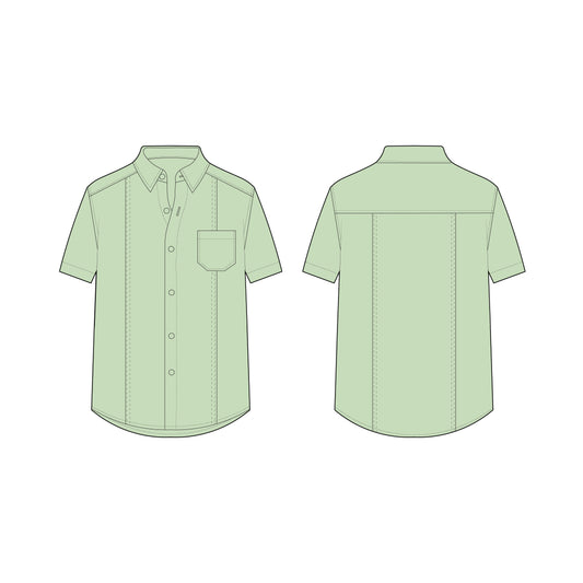 Men's Half Sleeves Shirt Sewing Pattern - A0004-22-V-04