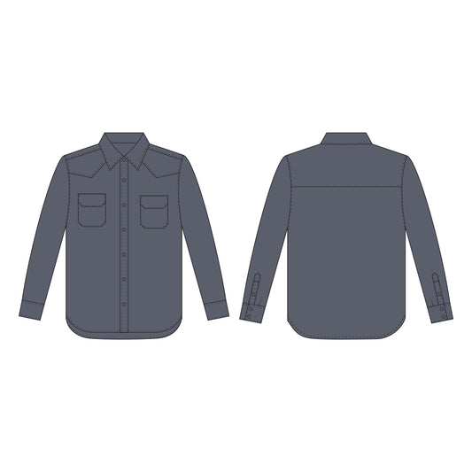 Men's Full Sleeves Regular Fit Shirt Sewing Pattern - A0004-26-Z-02