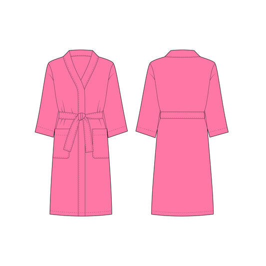 Women's Bathrobe Sewing Pattern - A0001-25-Y-2