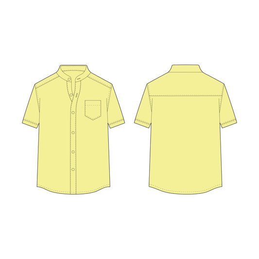 Men's Half Sleeves Shirt Chinese Collar Sewing Pattern - A0007-22-V-04