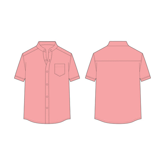 Men's Half Sleeves Shirt Chinese Collar Sewing Pattern - A0009-22-V-04