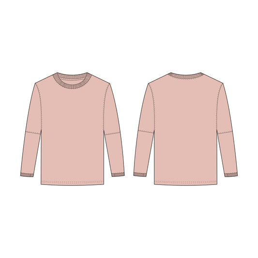 Men's Double Sleeves T-Shirt Sewing Pattern - A0005-22-V-05