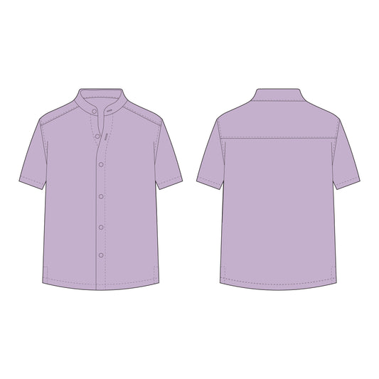 Men's Half Sleeves Chinese Collar Shirt Sewing Pattern - A0023-22-V-04