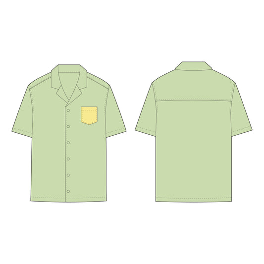 Men's Half Sleeves Shirt Sewing Pattern - A0013-22-V-04