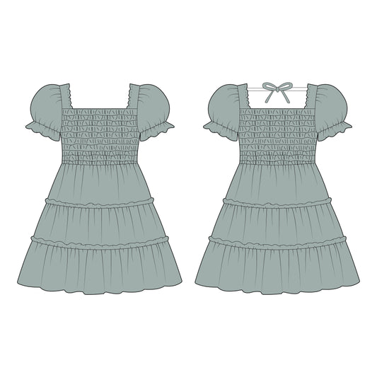 Kids - Girl's Dress Sewing Pattern - A0002-25-Y-8