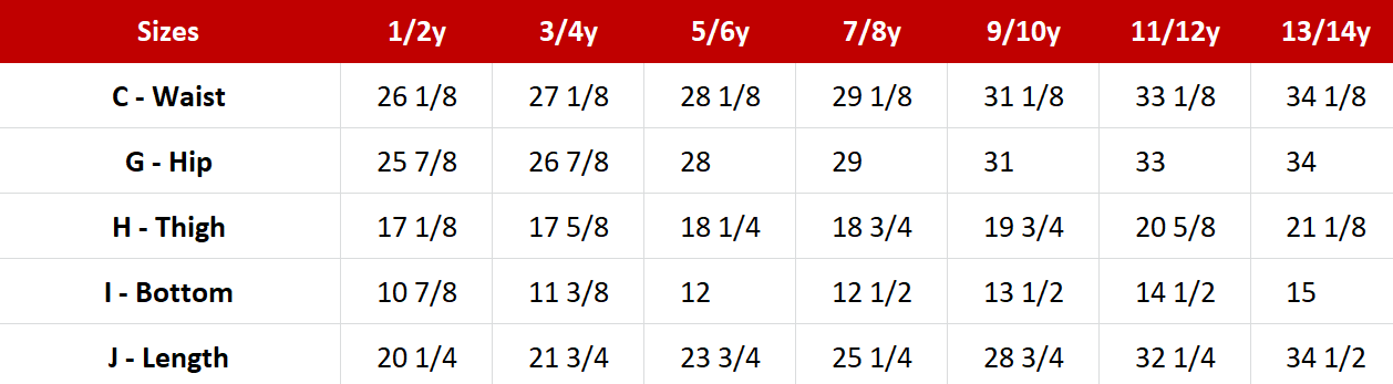 Kids - Girl's Pant Sewing Pattern - A0007-25-Y-8