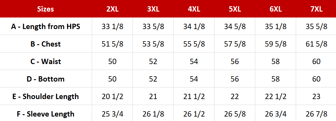 Men's Full Sleeves Plus Size Shirt Sewing Pattern - A0001-26-Z-01