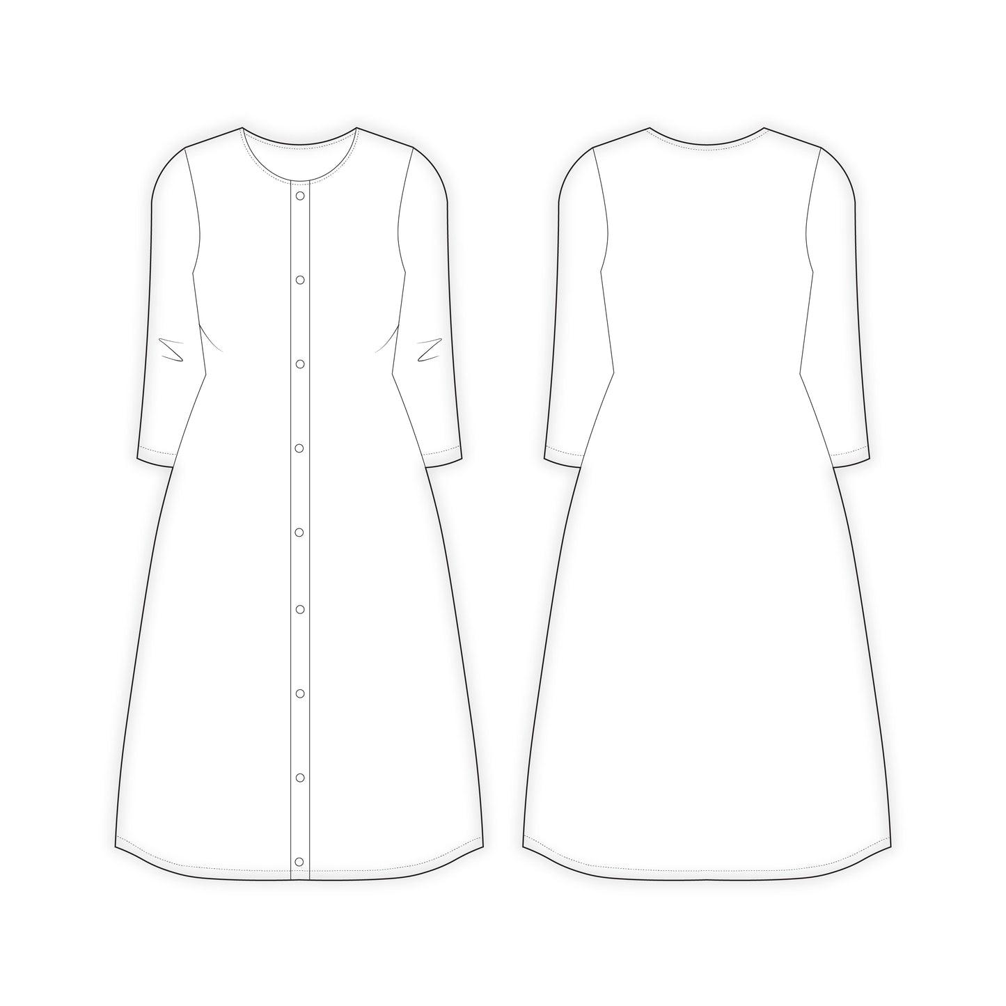 Women's Dress Sewing Patterns - A0005-22-V-3