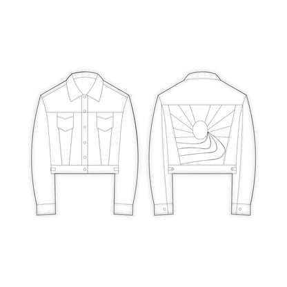 Women's Denim Jacket Sewing Pattern - A0001-22-V-2