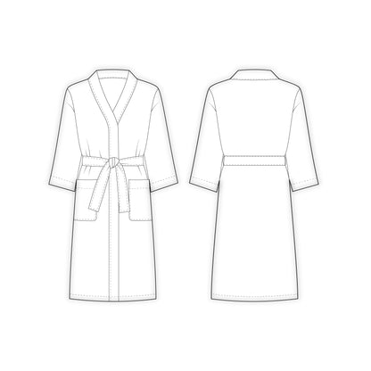 Women's Bathrobe Sewing Pattern - A0001-25-Y-2