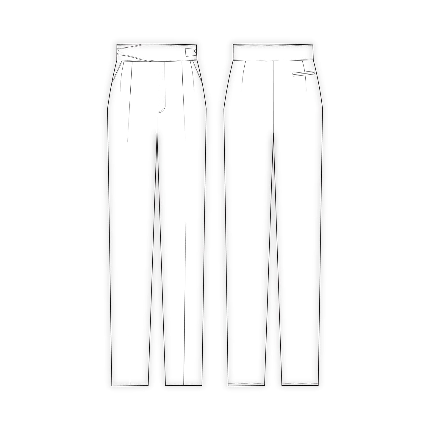Men's Pleated Pant Sewing Pattern - A0001-26-Z-5