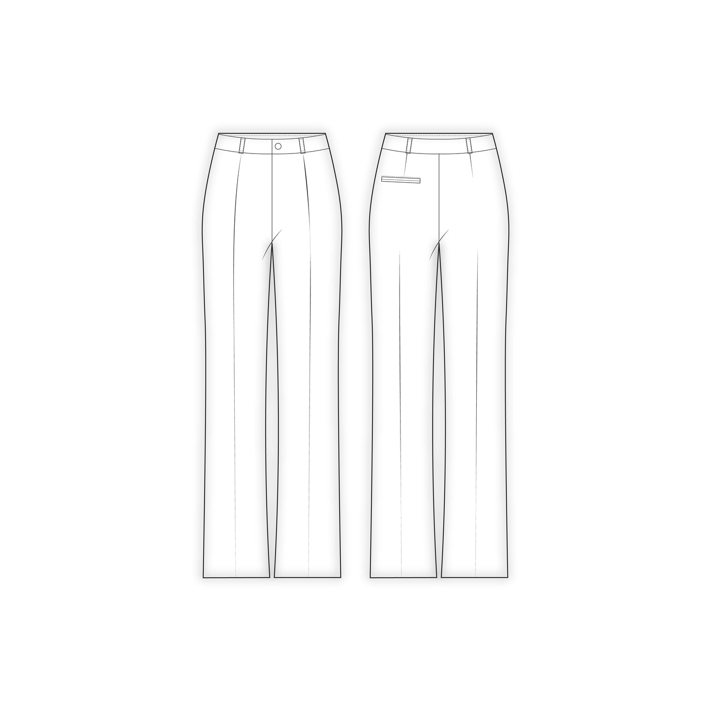 Women's Formal Pant Sewing Pattern - A0001-22-V-1