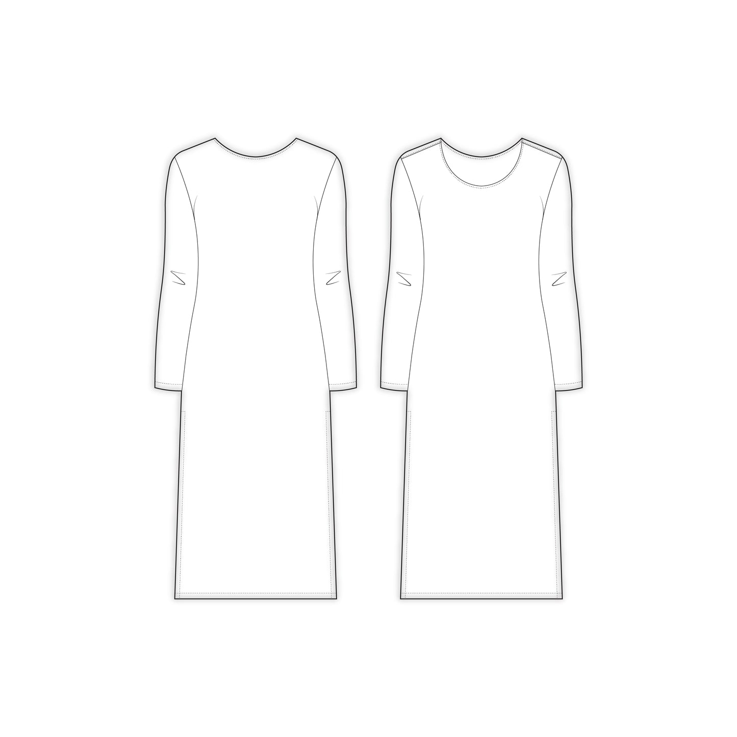 Women's Full Sleeves Regular Fit Kurti Sewing Pattern - A0009-23-W-2