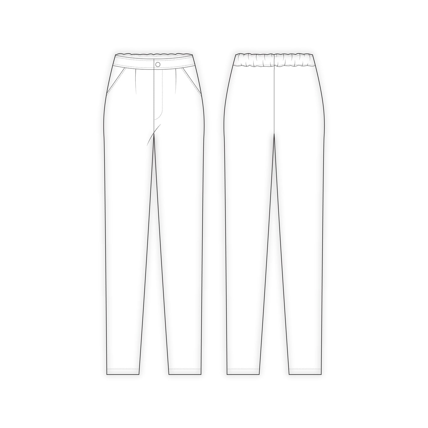 Women's Pant Sewing Patterns - A0001-22-V-3