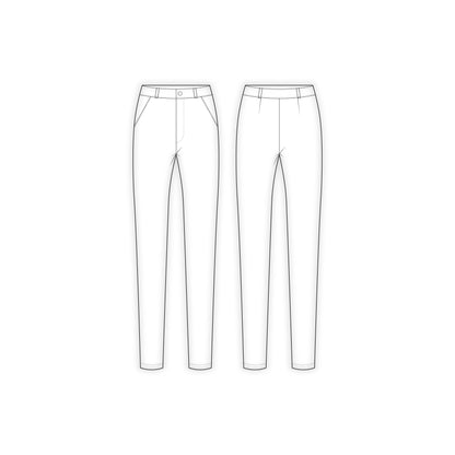 Women's Pencil Fit Pant Sewing Pattern - A0002-22-V-1