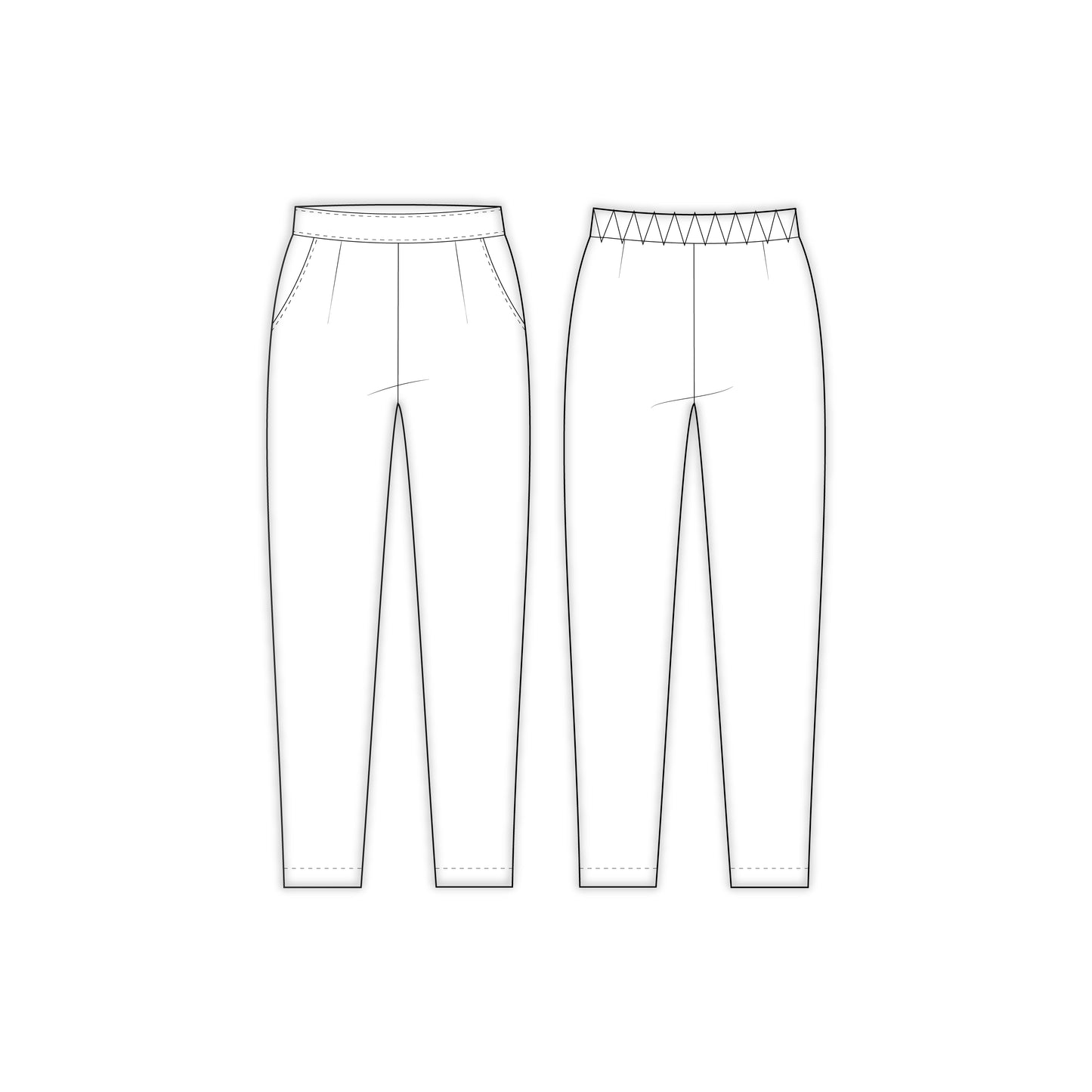 Women's Kurta-Pant Sewing Pattern - A0006-23-W-2