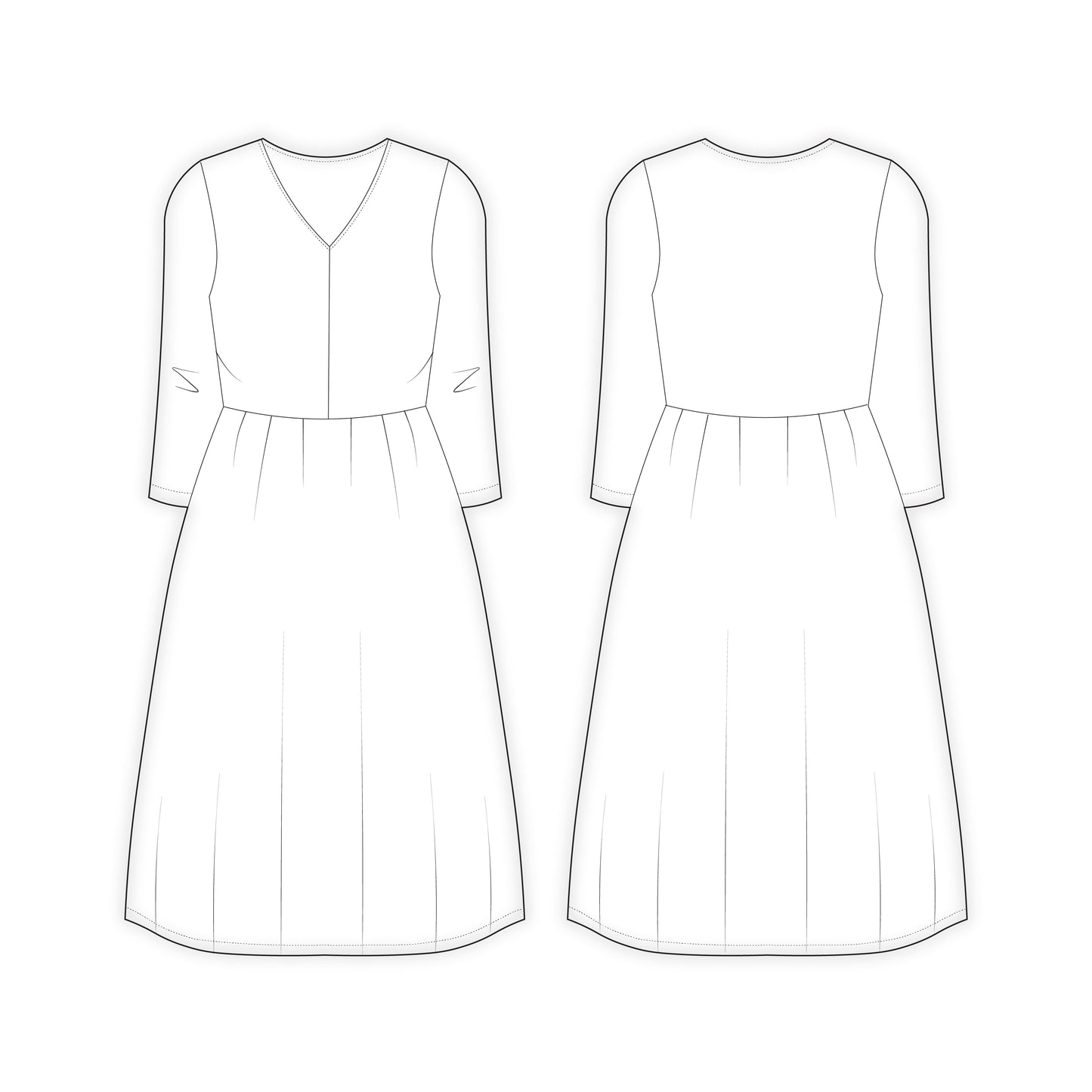 Women's Dress Sewing Patterns - A0006-22-V-3