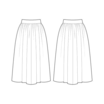 Women's Long Skirt Sewing Pattern - A0001-25-Y-9