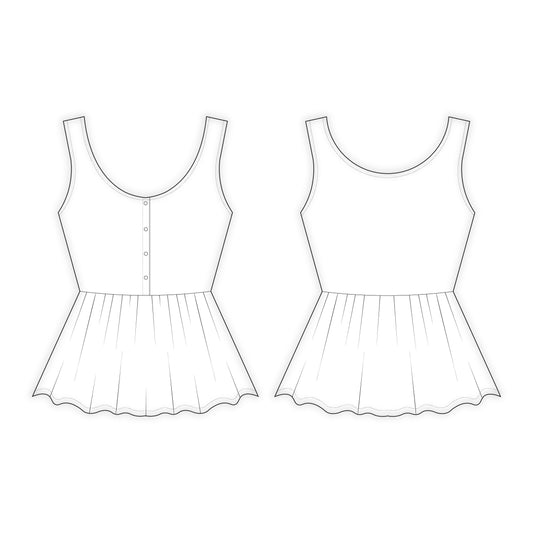 Women's Top Sewing Patterns - A0002-22-V-3