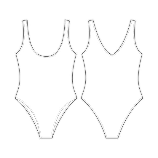 Women's Bodysuit Sewing Pattern - A0001-25-Y-3
