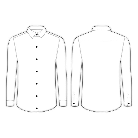 Men's Full Sleeves (Partywear) Shirt Sewing Pattern - A0003-23-W-3