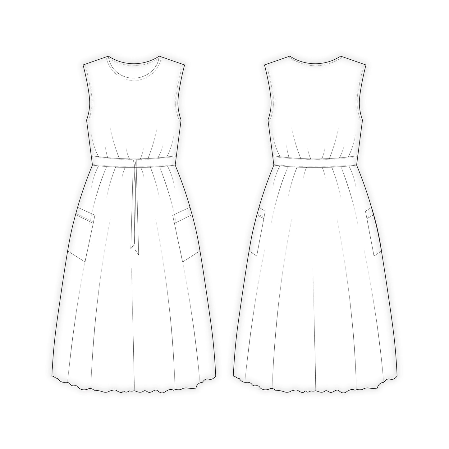 Women's Dress Sewing Patterns - A0009-22-V-3
