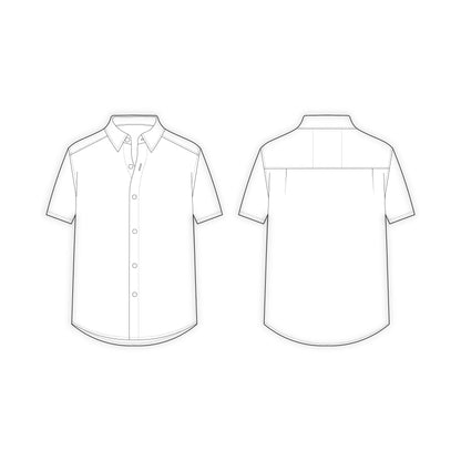 Men's Half Sleeves Regular Fit Shirt Sewing Pattern - A0006-26-Z-02