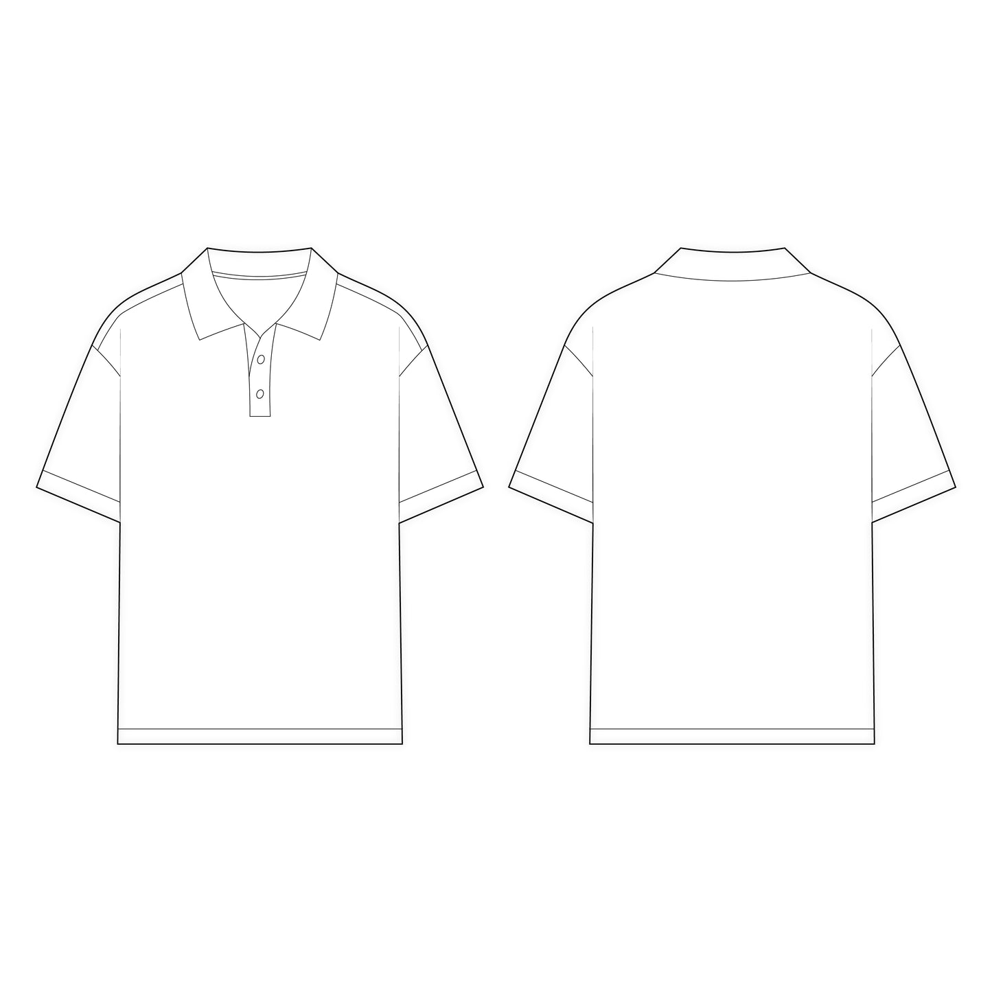 Men's Half Sleeves Regular Fit Polo Neck T-Shirt Sewing Pattern - A0001-26-Z-6