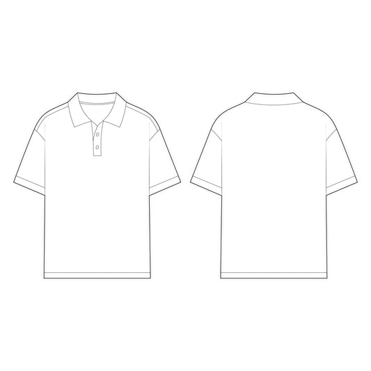 Men's Half Sleeves Regular Fit Polo Neck T-Shirt Sewing Pattern - A0001-26-Z-6