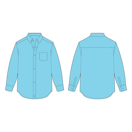 Men's Full Sleeves Shirt Sewing Pattern - A0011-22-V-04