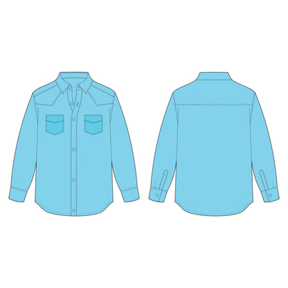 Men's Full Sleeves Shirt Sewing Pattern - A0012-22-V-04