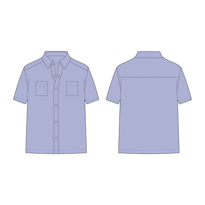 Men's Half Sleeves Shirt Sewing Pattern - A0014-22-V-04