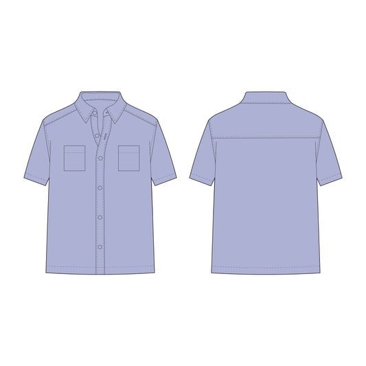 Men's Half Sleeves Shirt Sewing Pattern - A0014-22-V-04