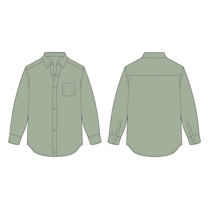 Men's Full Sleeves Shirt Sewing Pattern - A0015-22-V-04