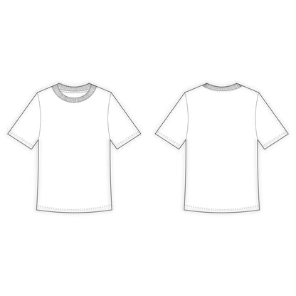 Men's Half Sleeves T-Shirt Sewing Pattern - A0017-22-V-05