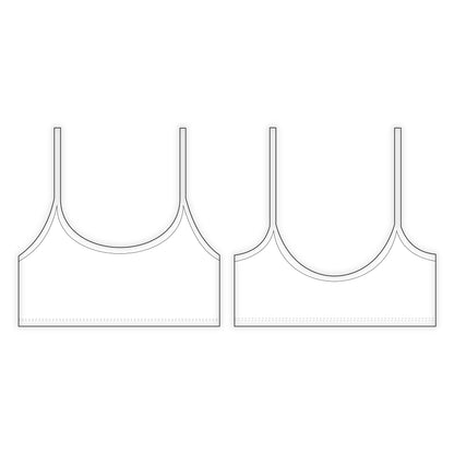 Women's Camisole Bra Sewing Pattern - A0004-22-V-12