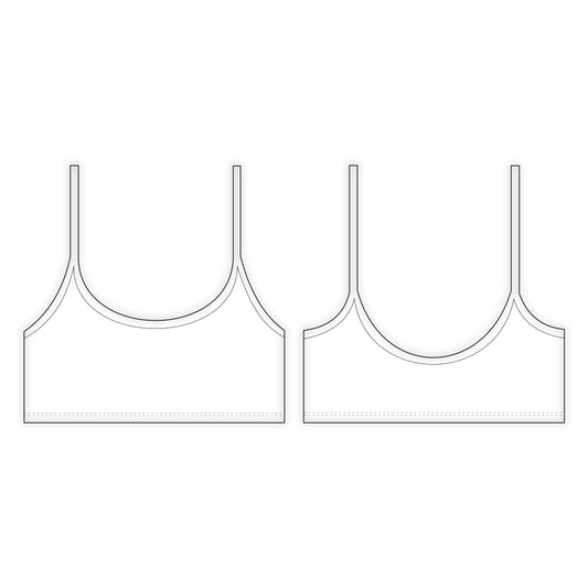 Women's Camisole Bra Sewing Pattern - A0004-22-V-12