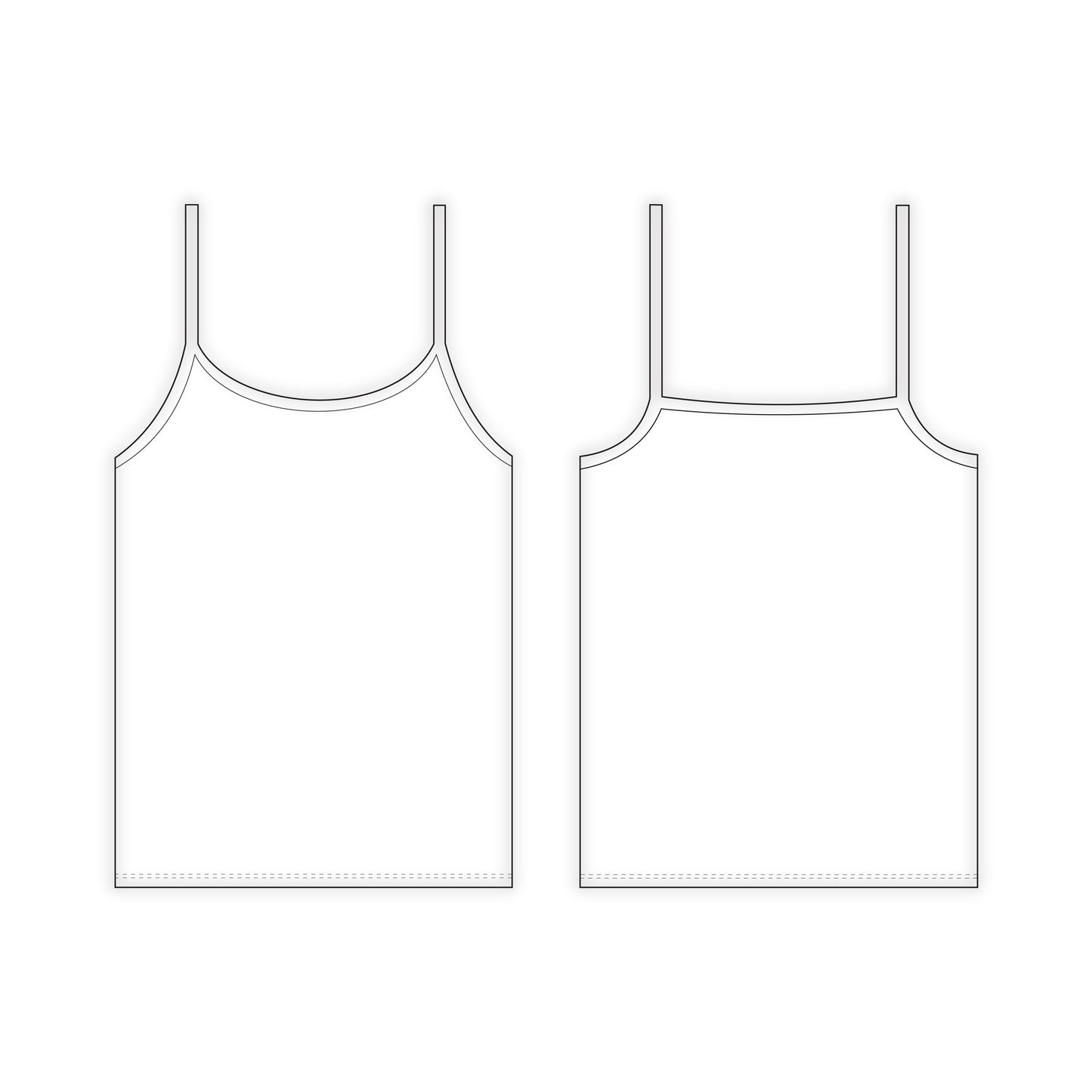 Women's Camisole Sewing Pattern - A0003-22-V-12