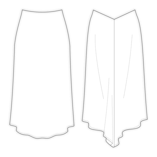 Women's Skirt Sewing Pattern - A0005-22-V-08