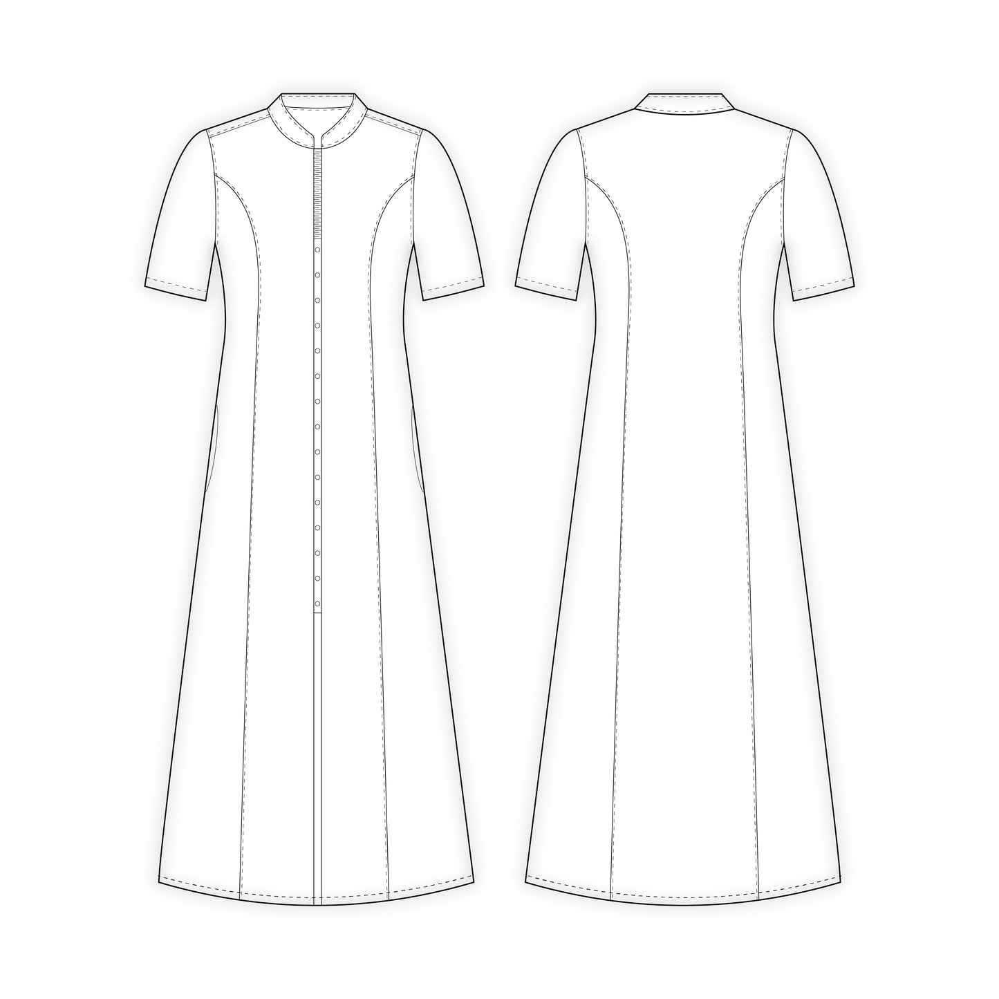 Women's Dress Sewing Pattern - A0001-22-V-11