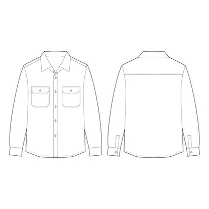 Men's Full Sleeves Regular Fit Shirt Sewing Pattern - A0002-26-Z-6