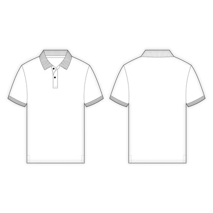 Men's Half Sleeves Polo T-Shirt Sewing Pattern - A0001-22-V-06