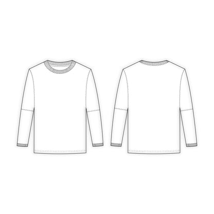 Men's Double Sleeves T-Shirt Sewing Pattern - A0005-22-V-05