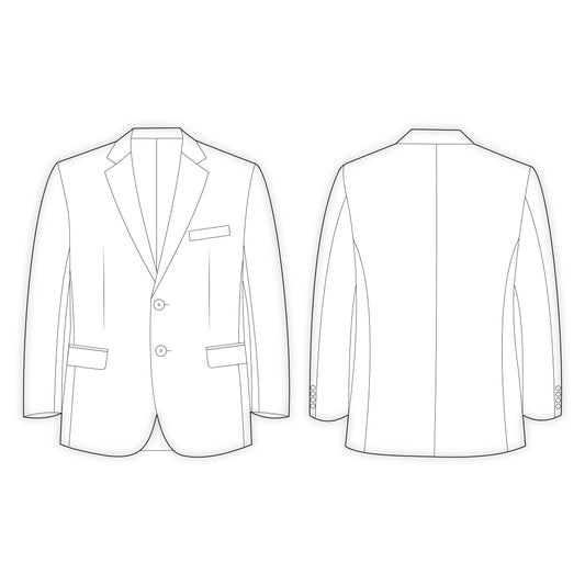 Men's Blazer Sewing Pattern - A0019-22-V-08