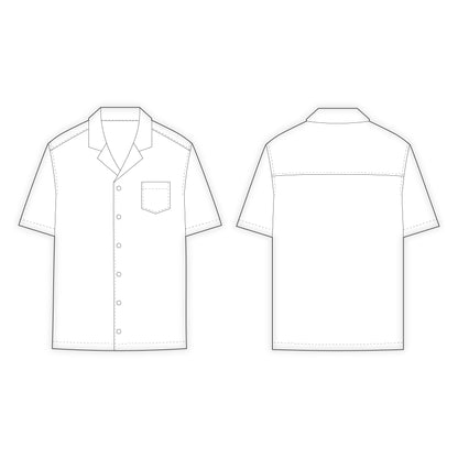 Men's Half Sleeves Shirt Sewing Pattern - A0013-22-V-04
