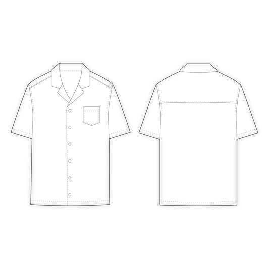 Men's Half Sleeves Shirt Sewing Pattern - A0013-22-V-04