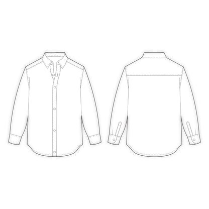 Men's Slim Fit Shirt Sewing Pattern - A0008-22-V-08