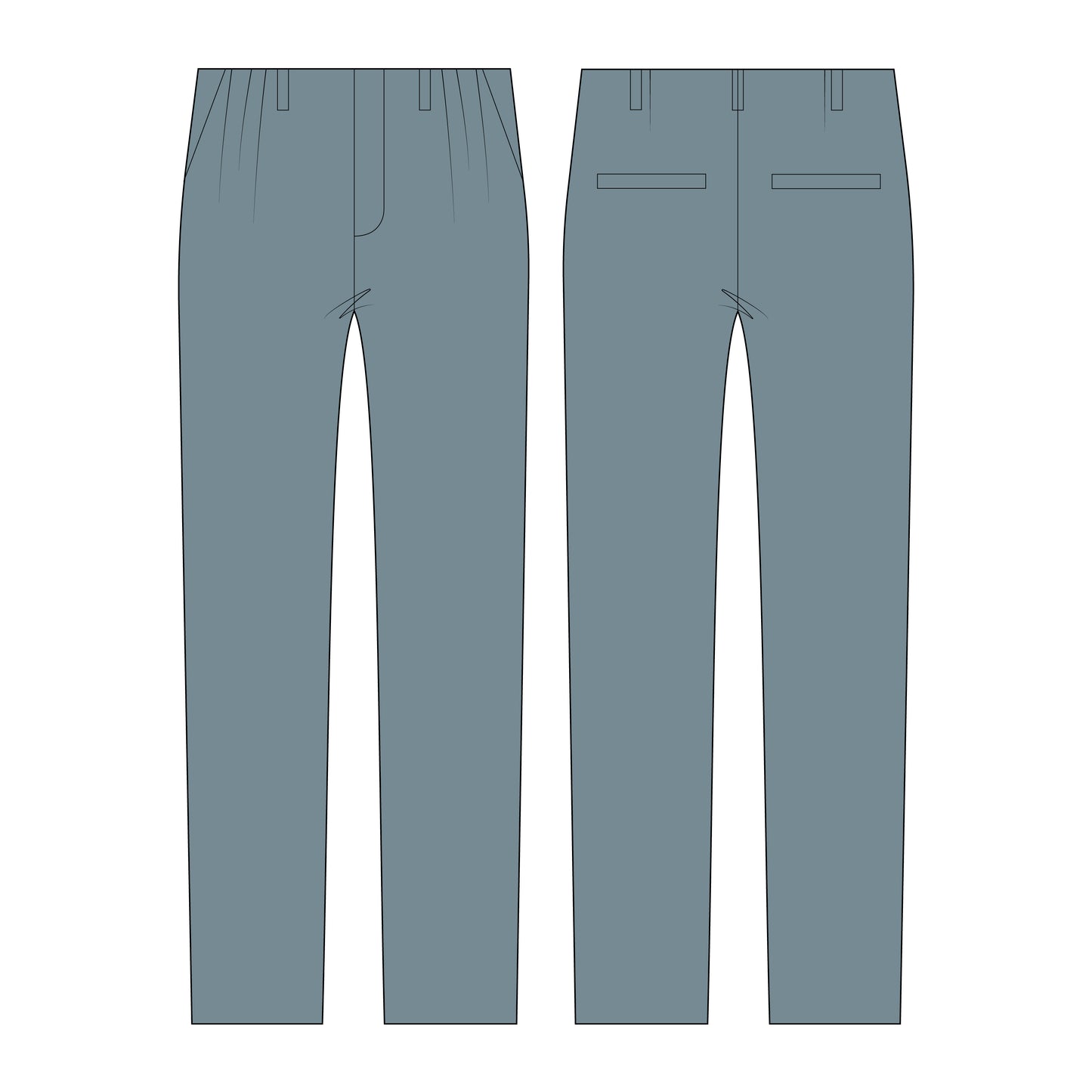 Men's Formal Pant Sewing Pattern - A0002-22-V-08