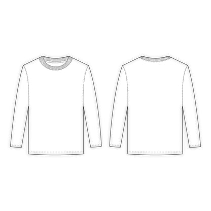 Men's Full Sleeves T-Shirt Sewing Pattern - A0002-22-V-05