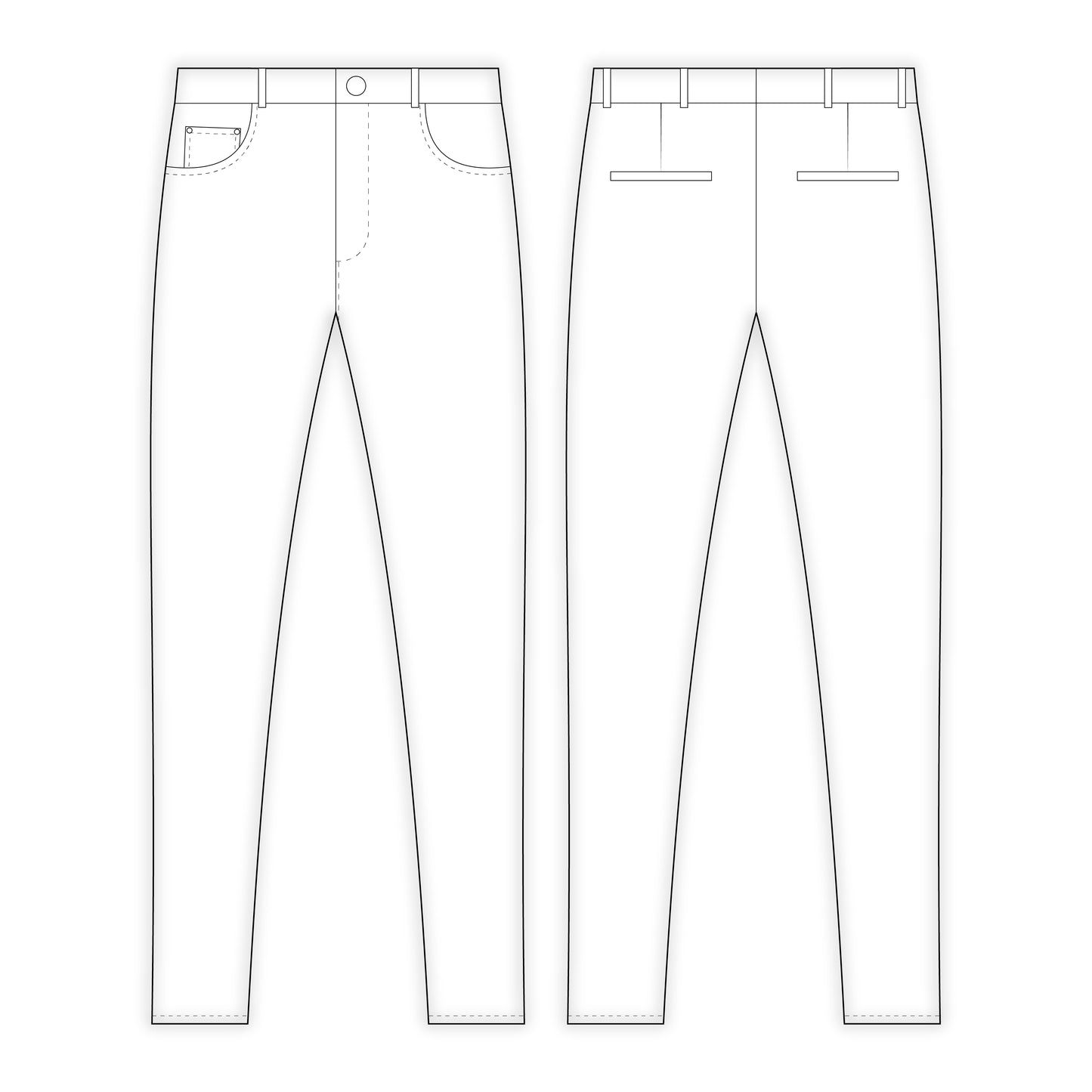 Men's Semi Formal Pant Sewing Pattern - A0006-22-V-08